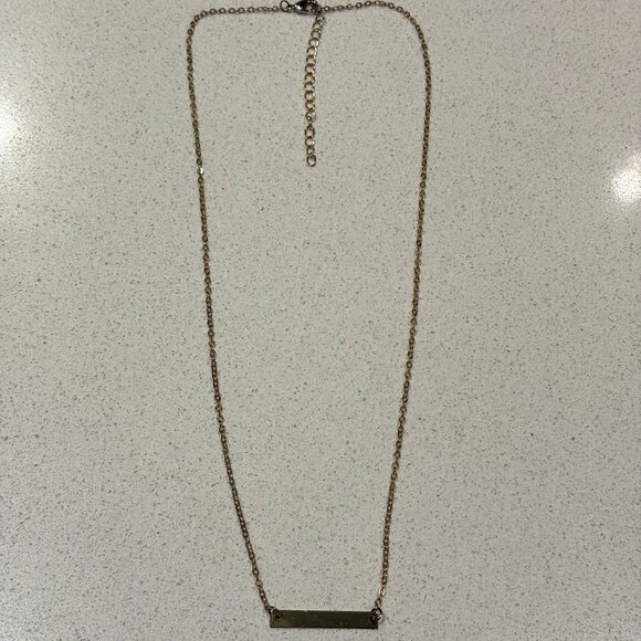 Gold Bar Necklace - Picture 1 of 2